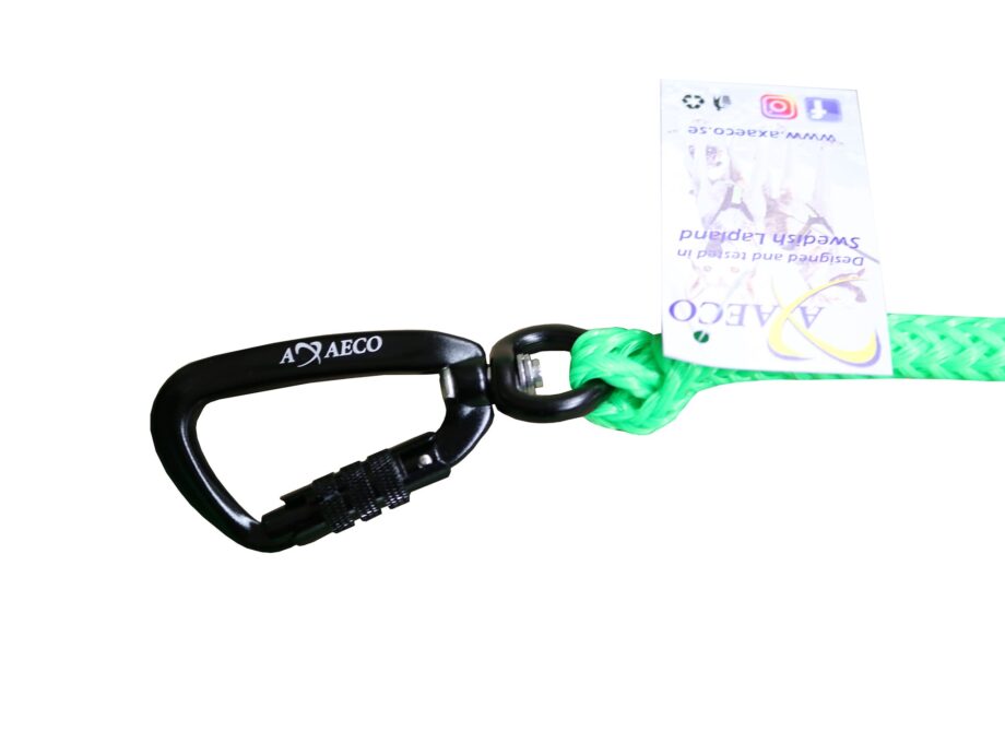 Canicross / Ski Joring Linea per 1 cane - Verde - Dettaglio gancio